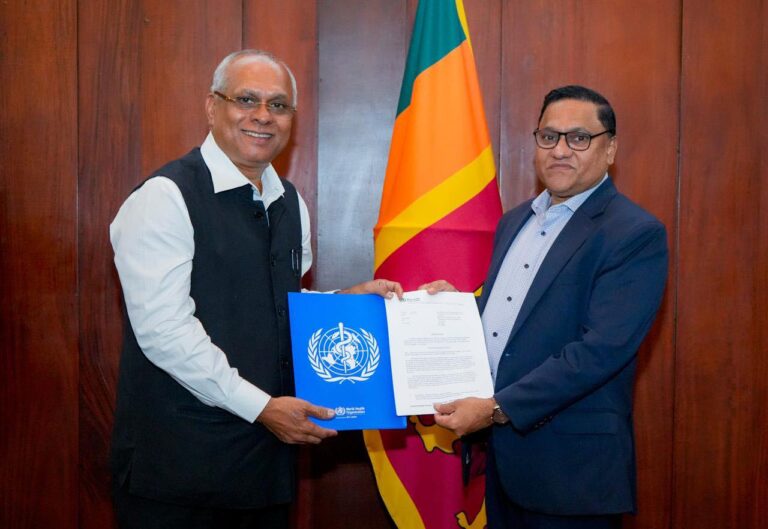 Dr Rajesh Pandav, the newly appointed WHO Representative to Sri Lanka, presented his credentials today …..